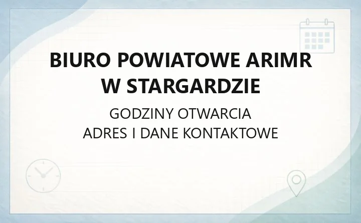 Biuro Powiatowe ARiMR w Stargardzie - kontakt, nabory wniosków i dopłaty dla rolników