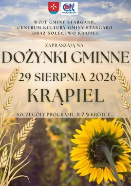 Dożynki gminne w Krąpieli. Rolnicy będą świętować koniec żniw